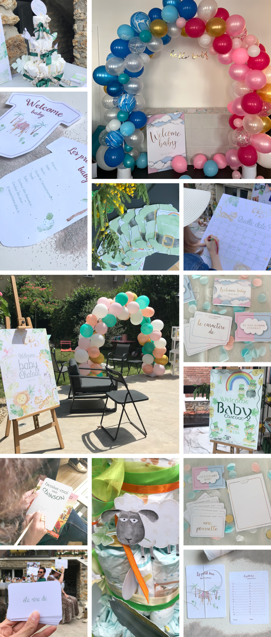 Décoration et papeterie pour une babyshower unique